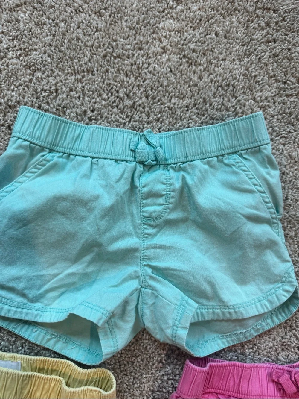Girls Size 6 Summer Outfit Lot 8 Pieces Graphic Tees & Shorts Tie Dye Stripes